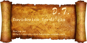 Davidovics Terézia névjegykártya
