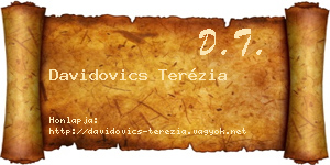 Davidovics Terézia névjegykártya