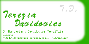 terezia davidovics business card